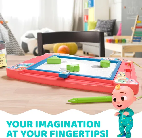 Miniatura 3 de Lollipop Cocomelon Pizarra Magnética para Dibujar con 3 Sellos Magnéticos - Tableta de Dibujo Creativa para Niños y Niños Pequeños de 3+, Juguete