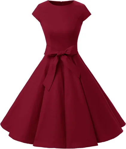 Miniatura 28 de Dressystar - Vestidos clásicos de fiesta con mangas casquillo, estilo Rockabilly y retro de la década de 1950