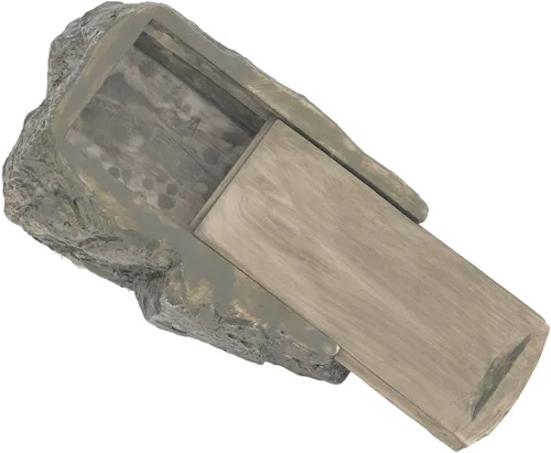 Miniatura 9 de Oculta una llave exterior impermeable falsa para llaves de roca, adorno de roca falsa de resina con luz LED, caja de bloqueo de almacenamiento