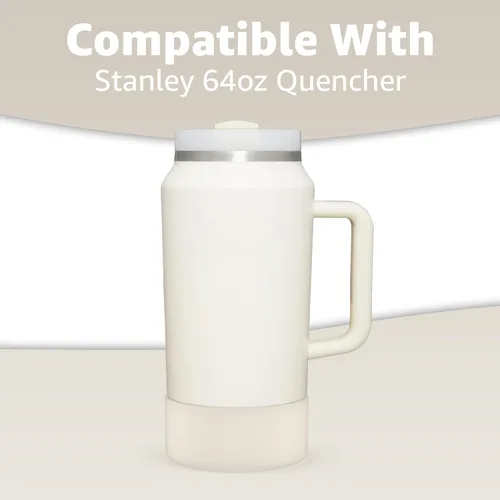 Miniatura 3 de Jmoe USA Bota para vaso Stanley Quencher H2.0 FlowState de 64 onzas con asa, silicona sin BPA, protector de manga para la parte inferior de la taza