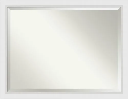 Miniatura 14 de Amanti Art - Espejo de baño blanco para sobre lavabo, espejo de tocador rectangular blanco de 24x20, marco de madera moderno pequeño, se cuelga