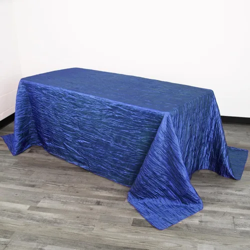 Miniatura 42 de YOUR CHAIR COVERS - Mantel Rectangular de Tafetán Arrugado de 90 x 132 Pulgadas - Azul Polvoriento, Manteles Rectangulares para Mesas Rectangulares