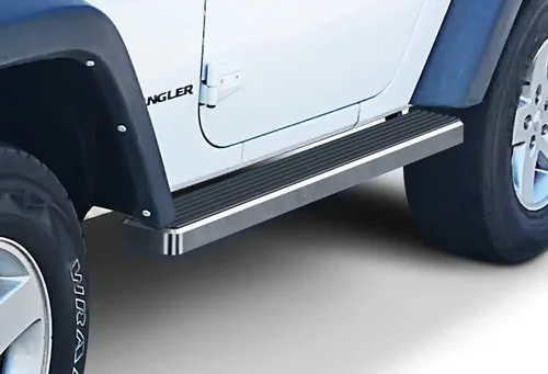 Miniatura 9 de iBoard estribos para Jeep Wrangler Sport Utility 2007-2017, 2 puertas, Negro