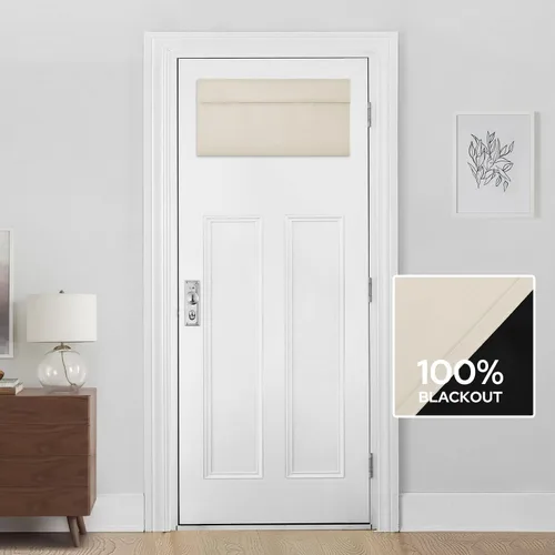 Miniatura 63 de HOMEIDEAS Cortinas 100% Opacas para Luces Laterales de Puerta Principal, Cubierta de Ventana de Puerta de Aula, Persianas de Privacidad
