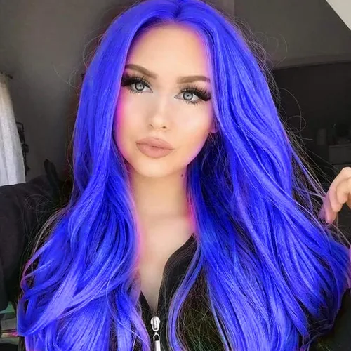 Miniatura 29 de Peluca Baby Blue para Mujeres, las Mejores Pelucas de encaje frontal azules, predepiladas, largas onduladas, peluca de cabello real, sin pegamento