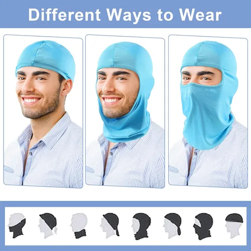 Miniatura 5 de 94 piezas pasamontañas máscara de esquí completa para mujeres y hombres, protección solar completa, cubierta de cara completa, protector UV