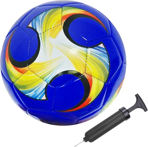 Balón de fútbol ABAJI tamaño 3, 4, 5 para niños, niños pequeños, juguete, regalo, patrón colorido, práctica, entrenamiento, para niños y niñas, Azul