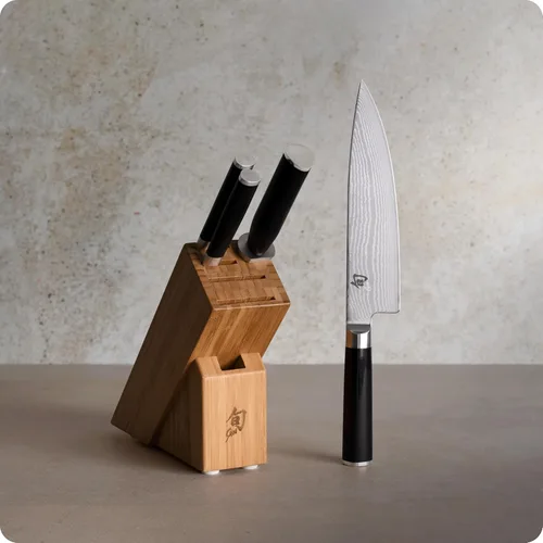 Miniatura 2 de Shun Juego clásico de 5 piezas de bloque delgado, incluye chef de 8 pulgadas, cuchillos de cocina de 3.5 pulgadas y 6 pulgadas, juego de bloques