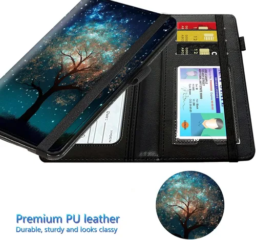 Miniatura 159 de Funda para chequera para hombres y mujeres, cartera de cuero RFID con ranuras para tarjetas de crédito, soporte de cheques duplicados personales
