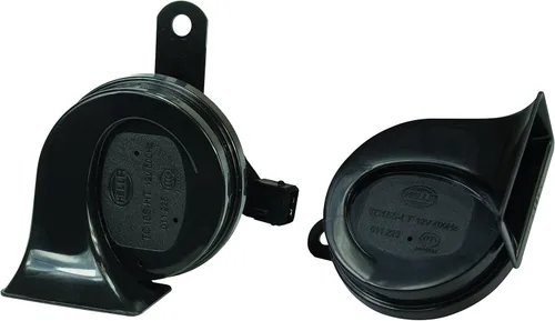 Miniatura 11 de HELLA 011225831 Kit de bocina de trompeta BX negra de 12 V (ajuste universal)