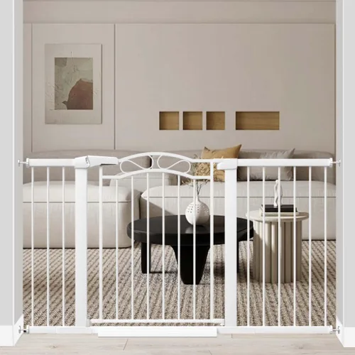 Miniatura 14 de Fairy Baby Puerta de bebé extra ancha de 29.5 a 40.5 pulgadas, puerta de seguridad infantil de metal para niños o mascotas, puertas largas