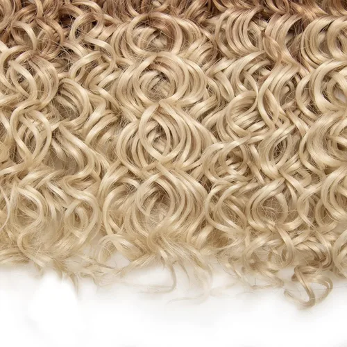 Miniatura 6 de 8 Paquetes de Cabello Rizado con Ganchillo GoGo, Cabello Rizado con Ganchillo para Mujeres Negras, Trenzado de Onda Profunda, Cabello Sintético