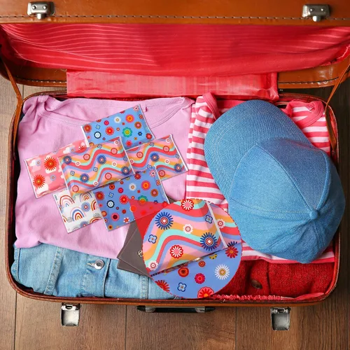 Miniatura 7 de PerKoop 100 paquetes de pañuelos de bolsillo, paquetes delgados de viaje, pañuelos faciales pequeños de tamaño billetera, papel higiénico