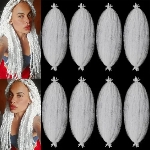 Miniatura 42 de Marley Twist - Cabello trenzado de 10 pulgadas, cabello trenzado preseparado y afro trenzado, 8 paquetes para rastas sintéticas desgastadas
