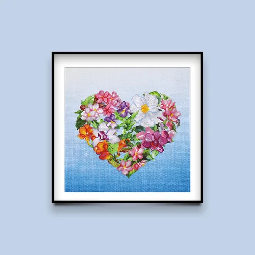 Miniatura 6 de DIAMOND DOTZ Kits de pintura de diamantes florales con corazón de flores para adultos, kits de arte de diamantes, un kit de manualidades creativo