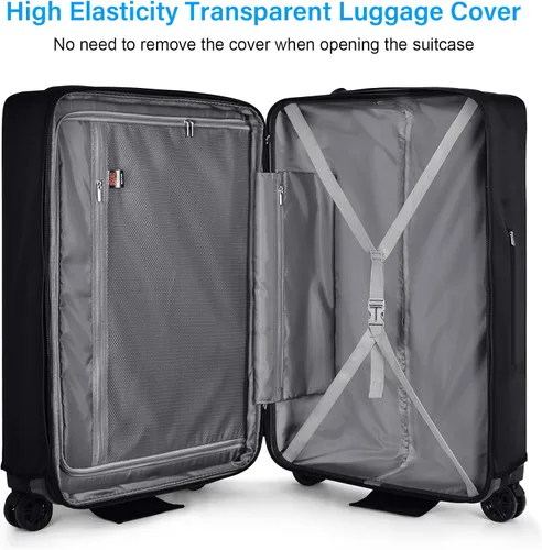 Miniatura 4 de oscaurt Luggage Cover Travel Suitcase Protector, No Disassembly Clear PVC Luggage Covers for Suitcase Transparent Protector