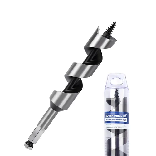 Miniatura 43 de Broca de 1-1/2 x 11.8 pulgadas para barrenar madera, Broca de 38x300 mm hexagonal larga para madera, madera dura, embarcaciones