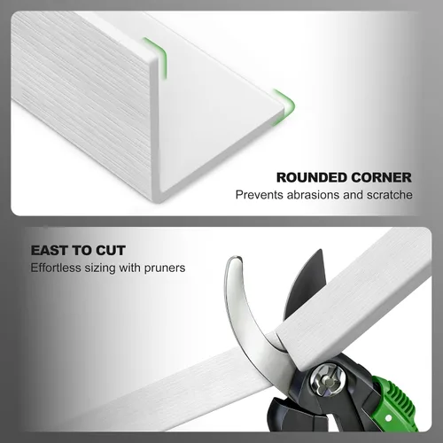Miniatura 3 de Protector de esquina de pared, protectores de esquina autoadhesivos para paredes, protector de borde para paredes. 1-5/8 pulgadas de ancho x 36