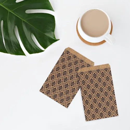 Miniatura 6 de MOOCA 200 bolsas de regalo de papel de damasco, pequeñas empresas, joyas, dulces, palomitas de maíz, galletas y golosinas – 4 pulgadas de ancho x 6