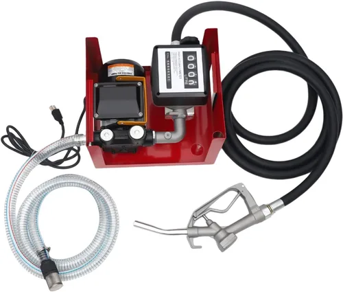 Miniatura 9 de Bomba eléctrica de transferencia de combustible de 110 V CC, bomba diesel autocebante o bomba de aceite combustible con mangueras y kit de boquilla