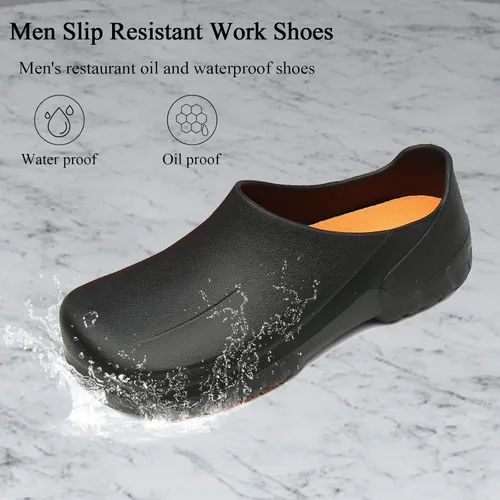 Miniatura 4 de Men's Non Slip Work Shoes for Chef, Oil Resistant Chef Shoes for Men, Food Service Shoes for Restaurant, Zapatos de Cocina para Hombres