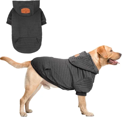 Miniatura 13 de BEAUTYZOO Sudadera con capucha para perro pequeño con bolsillos, ropa para perros pequeños y medianos, niño y niña, abrigos de algodón laminado tipo