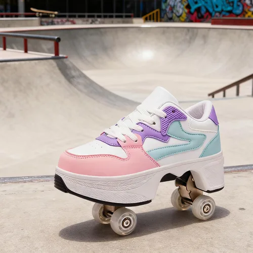 Miniatura 7 de Roller Skate Shoes for Women Girls Boy and Men 4-Wheels Fashion Professional Outdoor Indoor Quad-Skates for Kids & Adults Christmas/Birthday Gifts