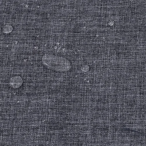 Miniatura 6 de QILLOWAY Juego de cojines de poliéster para sillas de exterior, cojines de exterior para muebles de patio, todo tipo de clima. Gris carbón/negro