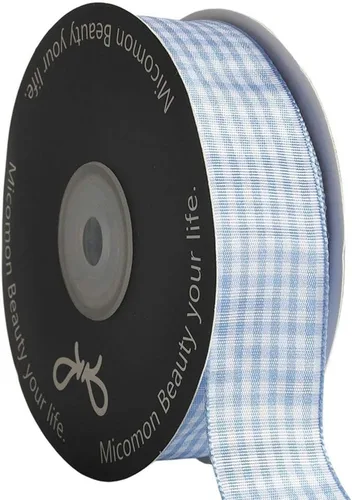 Miniatura 59 de Cinta de cuadros a cuadros vichy marrón 25 yardas cada rollo 100% poliéster (1 pulgada, marrón)