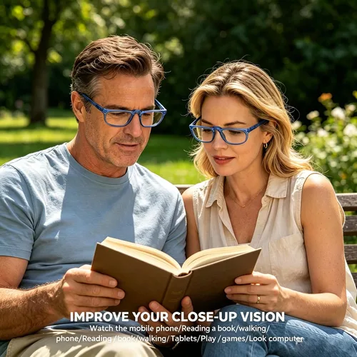 Miniatura 2 de AQWANO Half Frame Readers Computer Reading Glasses Blue Light Blocking Lightweight