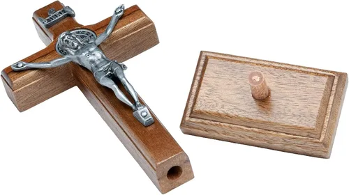 Miniatura 4 de Intercession Crucifijo de cruz de madera para pared y mesa (5 pulgadas - ónix)