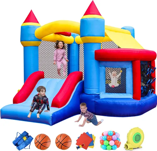 Miniatura 8 de Casa de rebote inflable RETRO JUMP, castillo hinchable para niños, casa de rebote inflable para exteriores, rebotador inflable con soplador, piscina