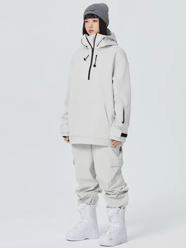 Miniatura 18 de RIUIYELE Traje de esquí para mujer, chaqueta y pantalones de snowboard para deportes al aire libre, traje de nieve con aislamiento impermeable