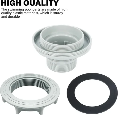 Miniatura 3 de Kit de conector de manguera de piscina, filtro de entrada roscado, para accesorio de drenaje Intex pieza de repuesto 10744 10256 10255 (tres piezas)