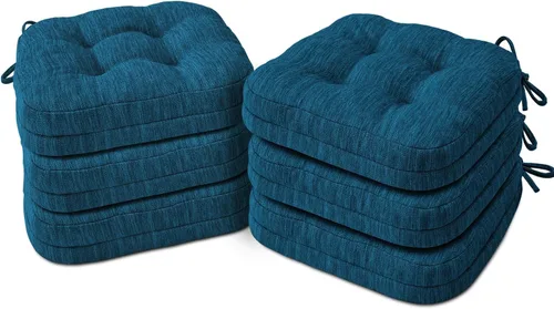 Miniatura 17 de Shinnwa Juego de 2 cojines para silla de comedor, cojines para silla de cocina de espuma viscoelástica de doble capa, almohadillas de asiento