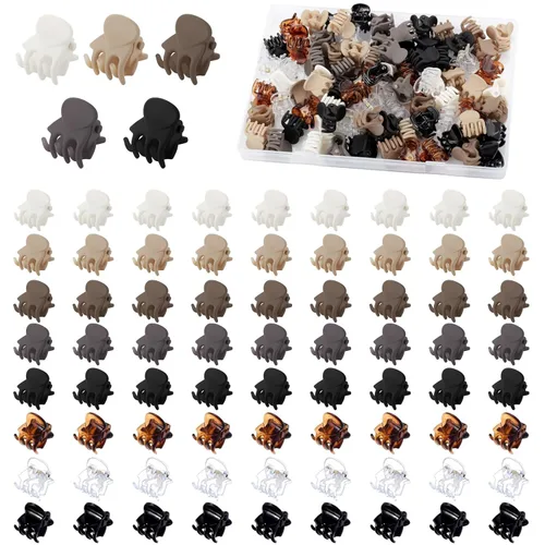 Miniatura 7 de Funtopia - Mini pinzas para el cabello para niñas y mujeres, 72 pinzas pequeñas para el cabello, pinzas antideslizantes de plástico
