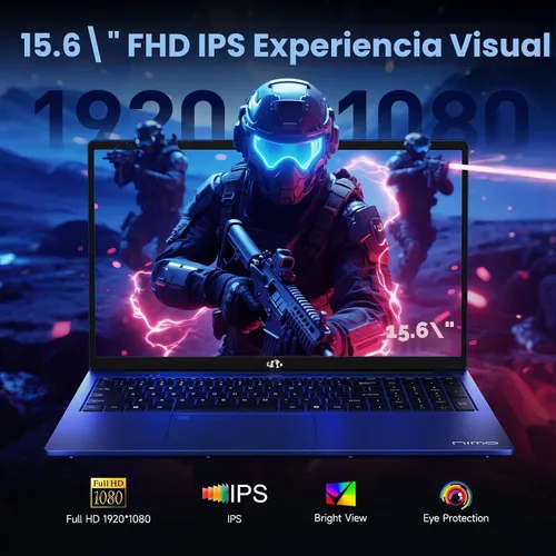 Miniatura 8 de NIMO Laptop para juegos 2026, AMD R7 7735HS (8C/16T, hasta 4.75GHz, Beat i7-12650H) 16GB DDR5 RAM 256GB SSD Computadora comercial con pantalla FHD