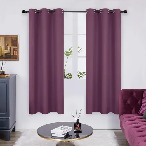 Miniatura 12 de Deconovo Cortina opaca, para oscurecer la habitación Gris claro