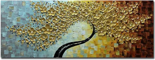 Miniatura 9 de V-inspire Arte, 24 x 60 pulgadas, moderno, pintado a mano, 3D, arte abstracto, arte de pared, pinturas al óleo, decoraciones para sala de estar