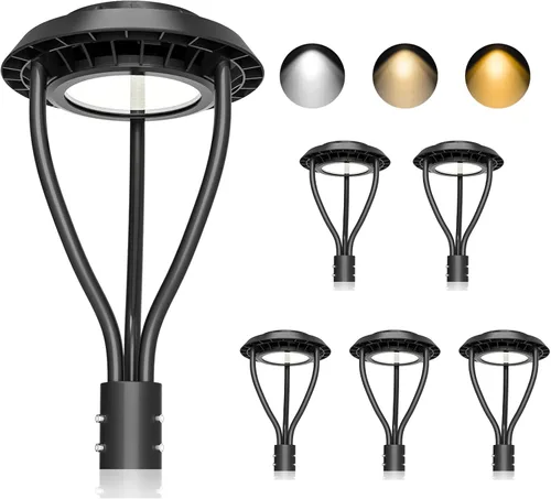Miniatura 11 de KUKUPPO Luz LED de poste superior de 60 W, certificación ETL, 8400 lm, CCT ajustable 3000K/4000K/5000K, potencia ajustable 60W/48W/36W lámpara