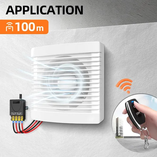 Miniatura 5 de RVBOATPAT Interruptor remoto inalámbrico DC 8V/12V/24V/48V/72V/86V 30A Relé RF Control remoto de 328 pies de largo alcance para alarmas antirrobo