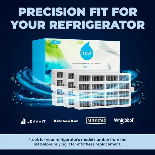 Miniatura 2 de Mist Fresh W10311524 - Filtro de aire de repuesto para refrigerador Whirlpool FreshFlow, compatible con AIR1, Maytag, KitchenAid y Jenn-Air, paquete