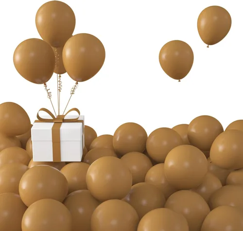 Miniatura 32 de KALOR Globos dorados champagne, 100 piezas de 5 pulgadas de globos mini de látex mate para arco de guirnalda de globos, decoración de cumpleaños