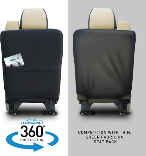 Miniatura 8 de Coverking Funda de asiento de banco delantero sólido de ajuste personalizado para modelos seleccionados de la serie F de Ford - taladro de Cachemir
