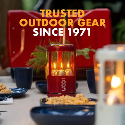 Miniatura 5 de UCO Candlelier Farol de Velas, Faroles de Velas para Velas Reales, Equipo Perfecto para Exteriores para Acampar o para Cortes de Energía, Incluye 3