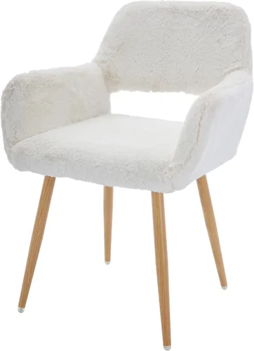 Silla de comedor de piel sintética para oficina en casa, silla de tocador de maquillaje esponjosa, cómoda silla de acento con patas de metal de Piel