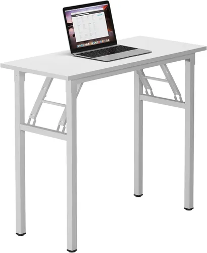 Miniatura 20 de Need AC5AW - Escritorio pequeño plegable, resistente y robusto para computadora, oficina en casa, dormitorios y espacios pequeños, no requiere Roble