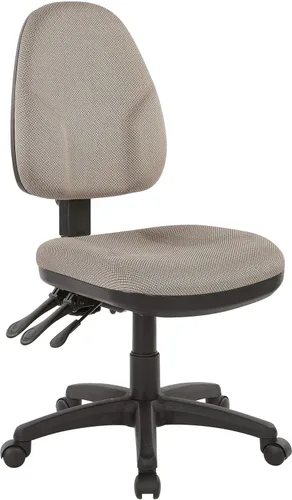 Office Star - Silla ergonómica de oficina de doble función con respaldo acolchado ajustable y soporte lumbar integrado, sin brazos, tela de polvo de