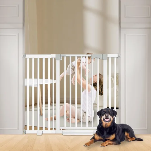 Miniatura 11 de Puerta de bebé extra alta de 41 pulgadas para perros grandes y mascotas en interiores, sin saltar, 30-40.9 pulgadas de ancho, puerta resistente
