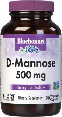 BlueBonnet Nutrition D-Mannose 500 mg – Apoyo del tracto urinario de acción rápida para hombres y mujeres* – Sin OMG, vegano, kosher, sin gluten –
